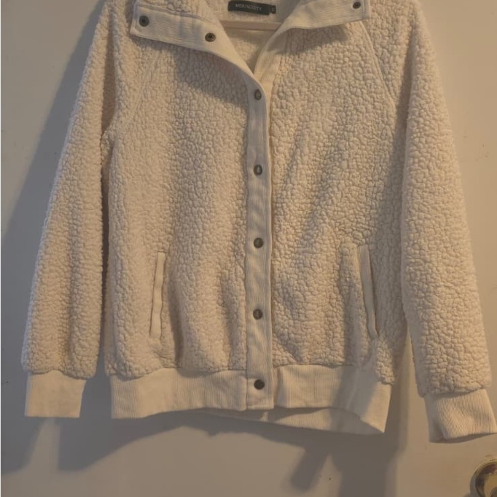 Women's Cozy White Sweater - Picture 3 of 11